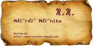 Móró Mónika névjegykártya