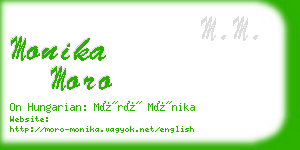monika moro business card