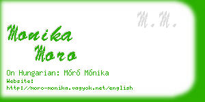 monika moro business card